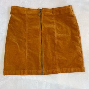 Forever 21 Mustard yellow corduroy skirt